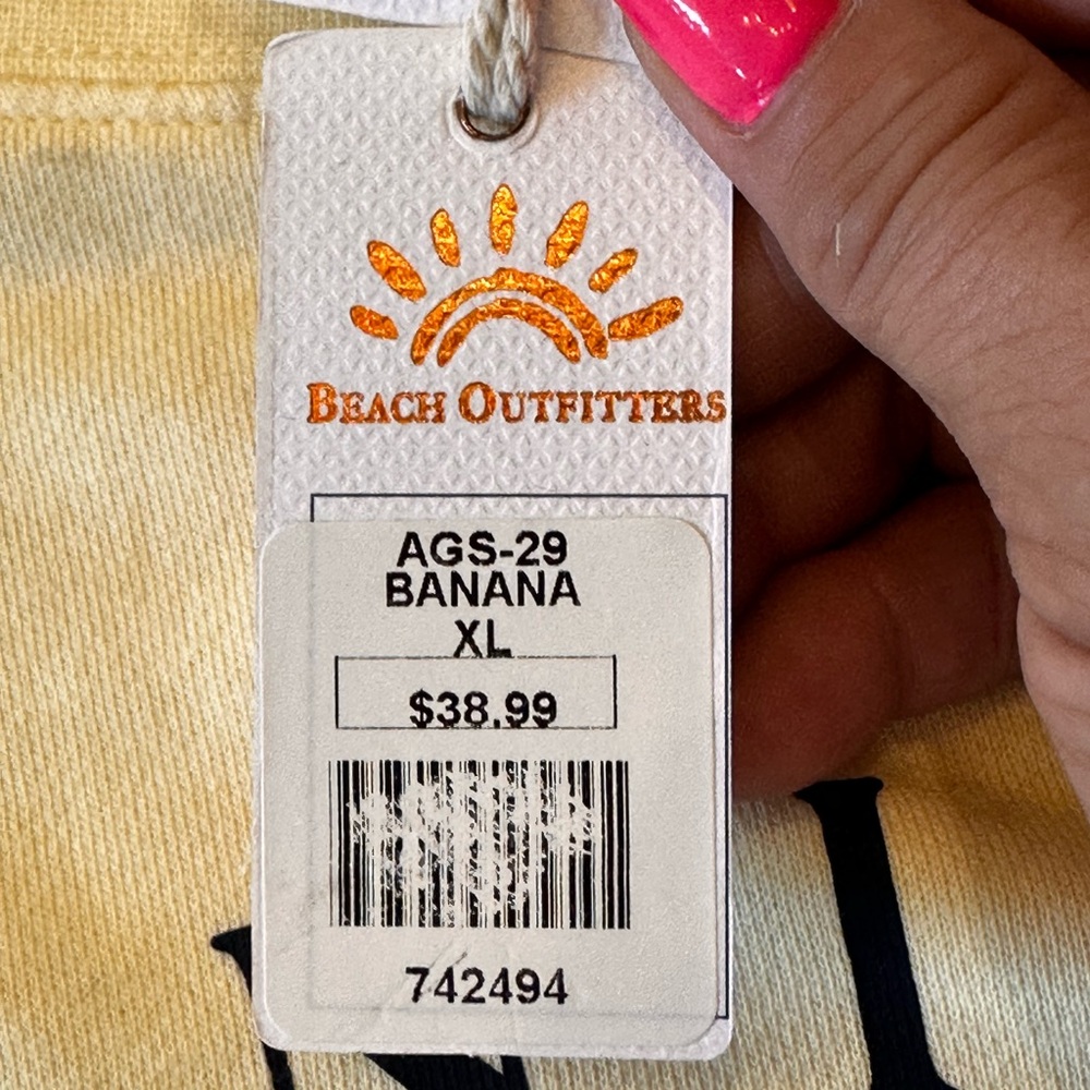 Beach outfitters SZ XL NWT men’s unisex Sanabel island pale yellow sweatshirt - Picture 8 of 12